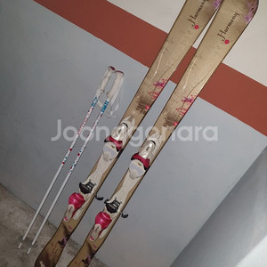 스키 중고 플레이트 150센치정도 폴 100센치 중고