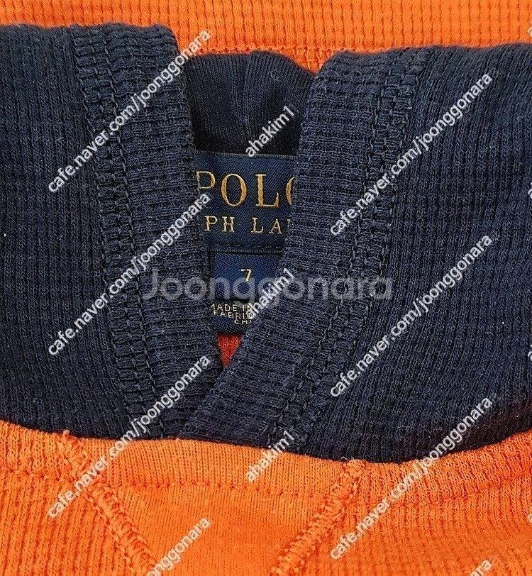 유아 폴로 랄프로렌 긴팔후드티셔츠(7T) 긴팔하프 짚업--1