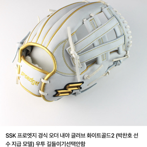 ssk 사사키 기아 박찬호 지급용 내야 야구 글러브