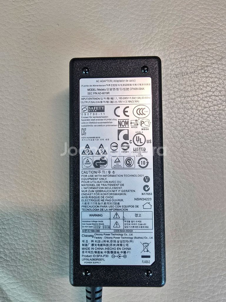 19V 노트북 전원어댑터 삼성,LG--1