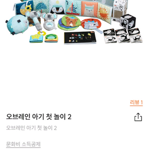 오브레인 아기첫놀이2 새상품 초점책 무드등