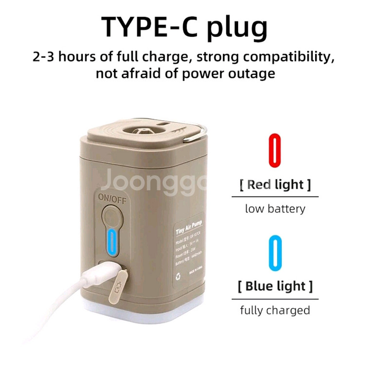 휴대용 미니 에어펌프(새상품)--1