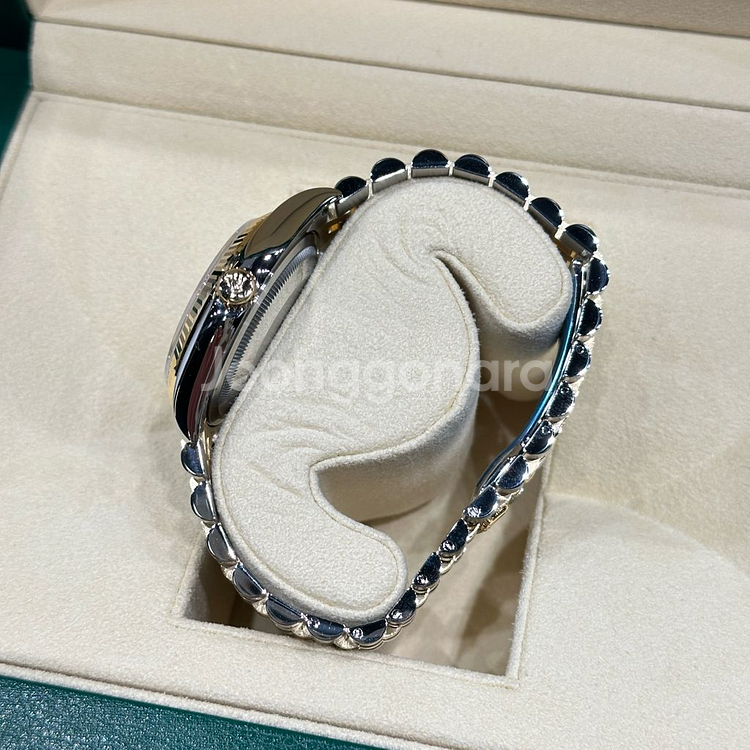 롤렉스 데이트저스트 블랙 바인덱스 옐로우 골드 콤비 3--1