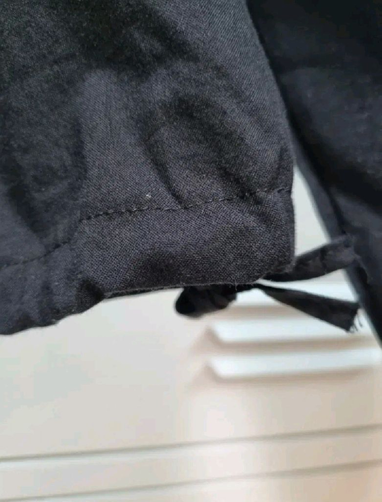 스퀘어넥 오프숄더 밴딩 크롭 블라우스 - 블랙--3