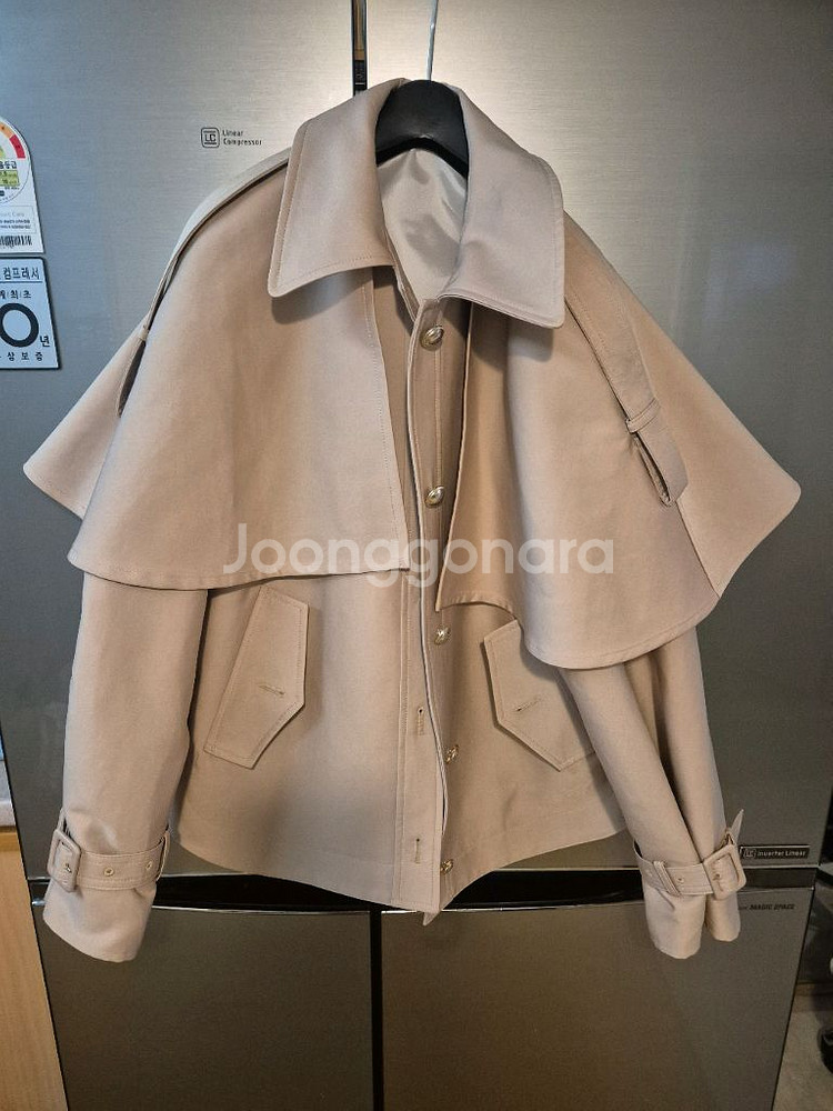 js뉴욕 최신상 케이프스타일 바바리자켓--1