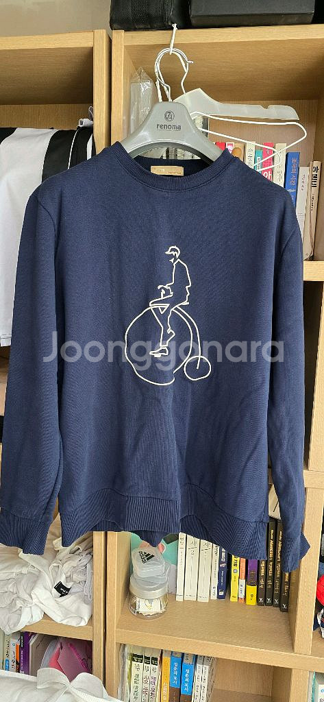 빈폴 자수 빅로고 맨투맨 네이비 105사이즈--0