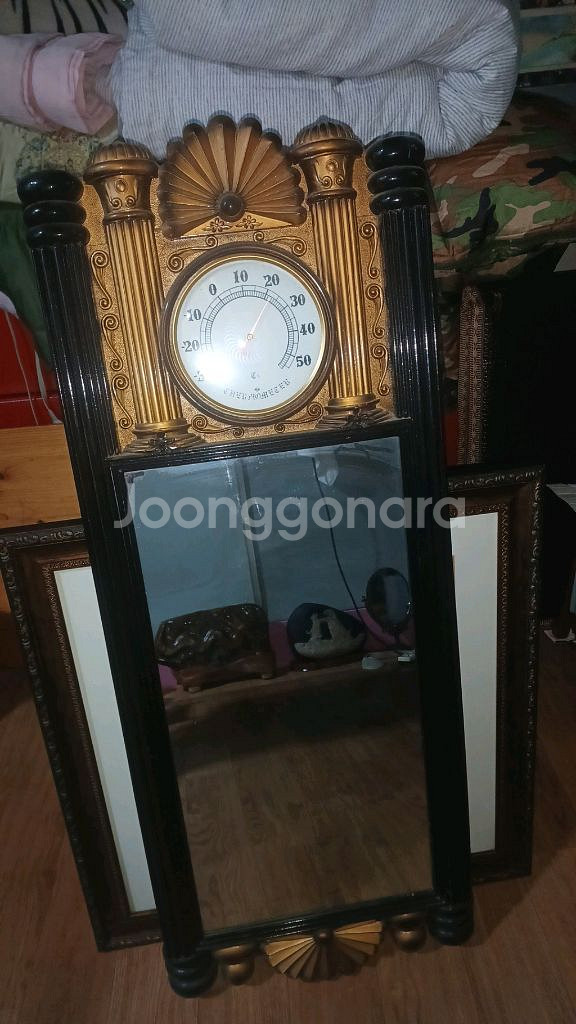 옛날귀한거 빈티지 온도계거울. 39. 100--0