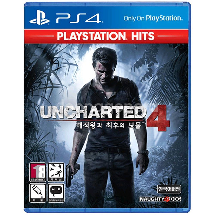 ]PS4 언차티드4 해적왕과 최후의 보물 한글판 중고--0