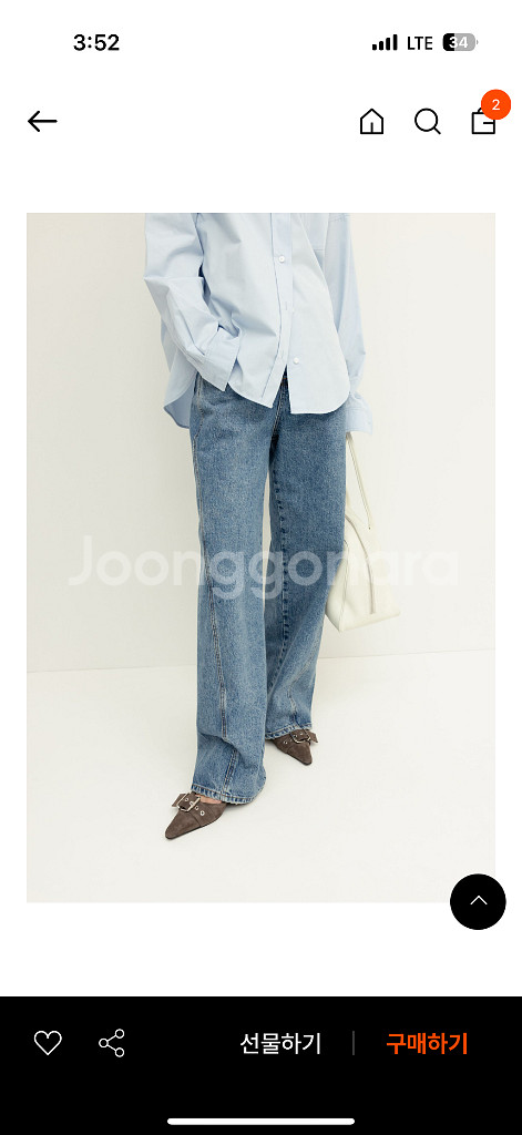 오르 731 절개 데님 블루 롱기장 xs--6