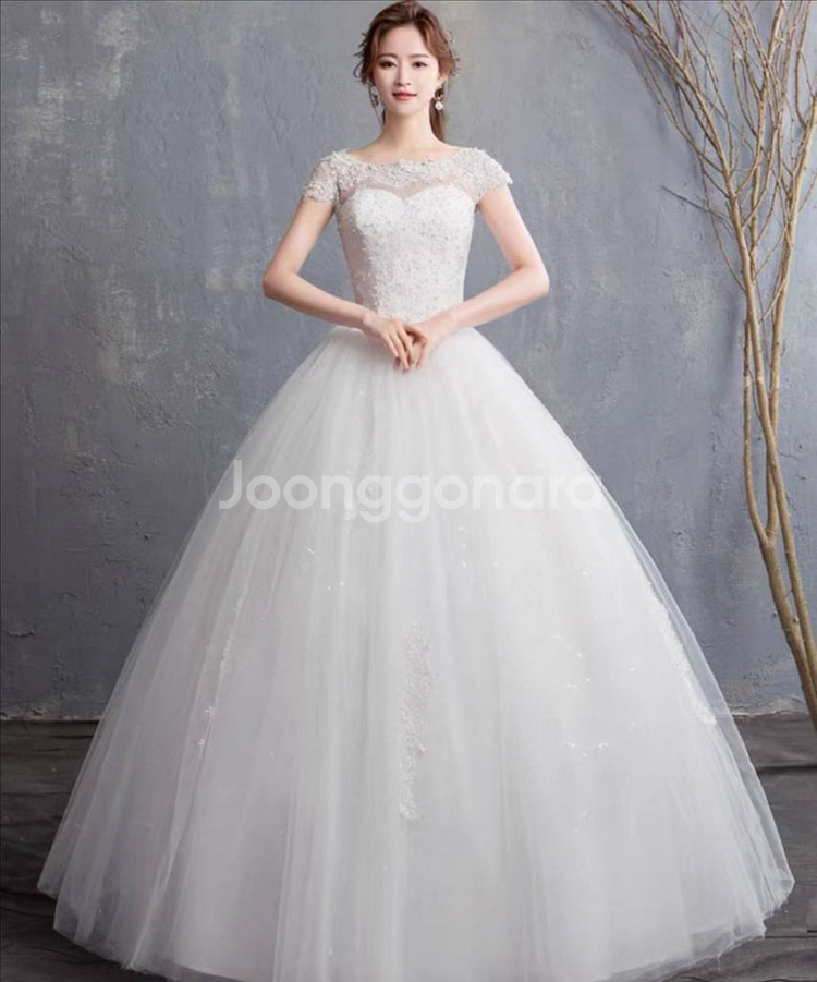 웨딩드레스 볼드라인 XL--4