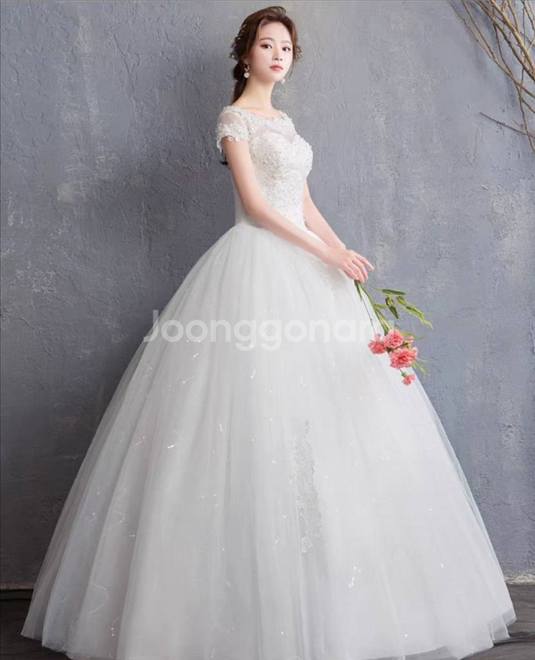 웨딩드레스 볼드라인 XL--7