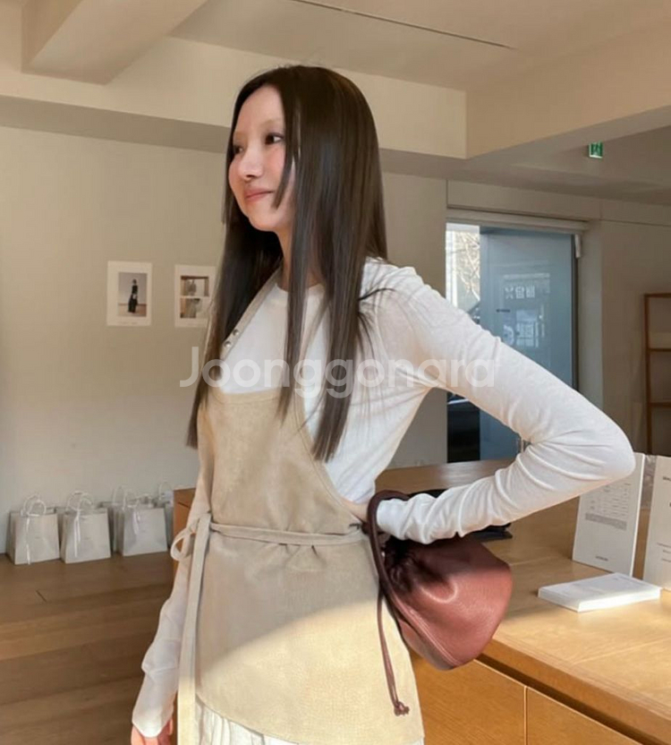 모노하 apron 스웨이드 탑--1