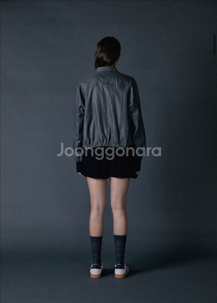 어그스트 하이넥 블루종 점퍼--4