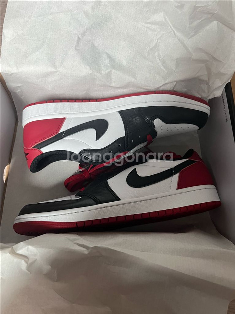 나이키 조던 1 로우 OG 블랙토 275 새상품--0