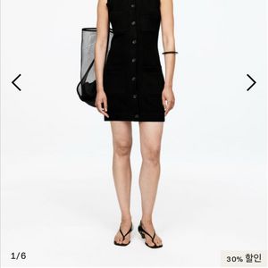 (택O새상품)ARKET 아르켓 슬리브리스 니트 드레스,