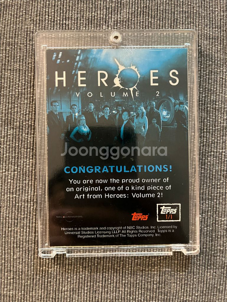 미드 히어로즈 Topps 아티스트 스케치 카드 1/1--1