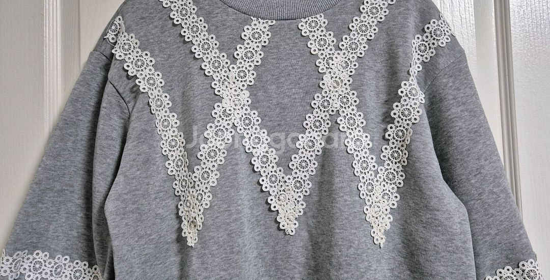 반목 레이스 기모안감 러플 긴팔 롱 원피스--3