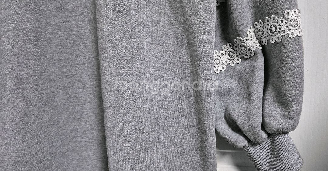 반목 레이스 기모안감 러플 긴팔 롱 원피스--4