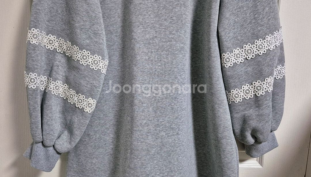 반목 레이스 기모안감 러플 긴팔 롱 원피스--9