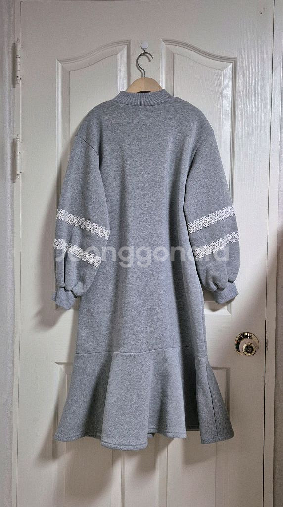 반목 레이스 기모안감 러플 긴팔 롱 원피스--7