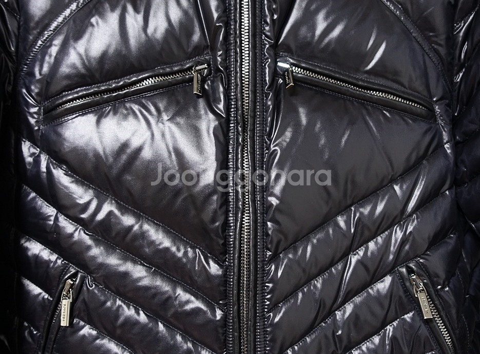베르사체 블랙 구스다운 라이더 패딩--1
