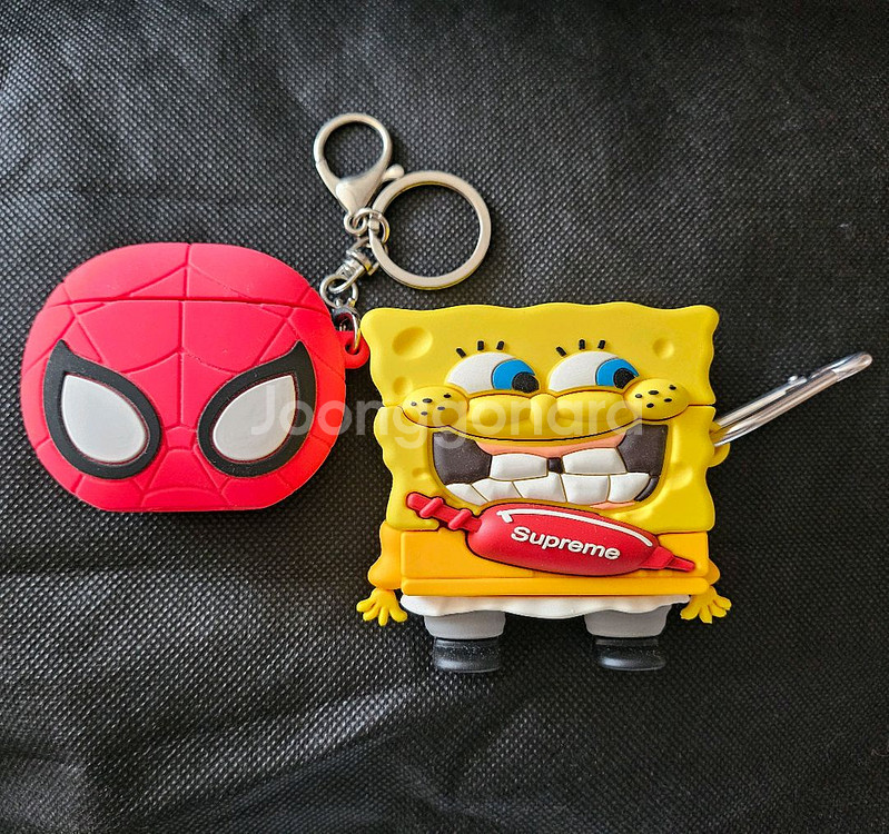 에어팟 케이스 미사용 두 개 스펀지밥 스파이더맨--6