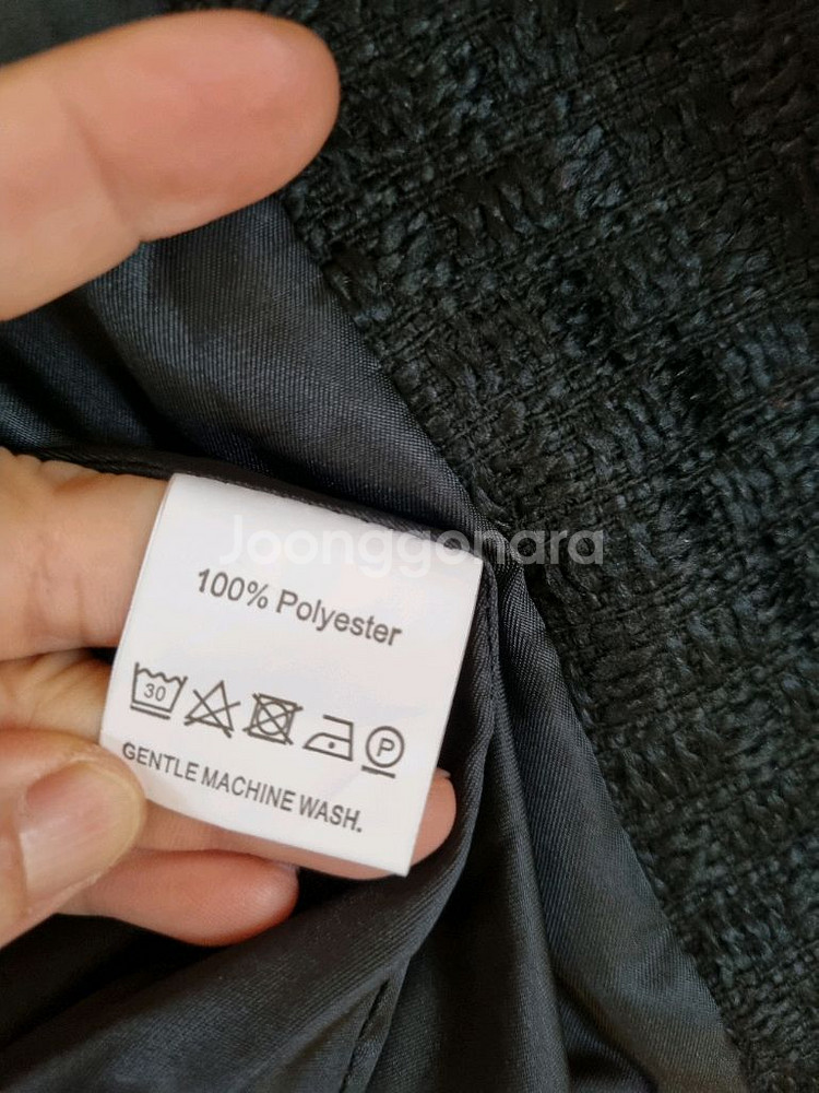 블랙 크롭 트위드자켓--7