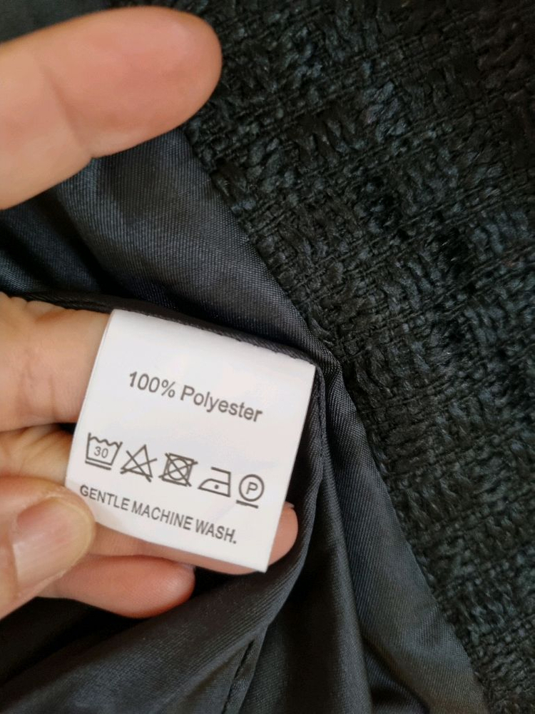 블랙 크롭 트위드자켓--7