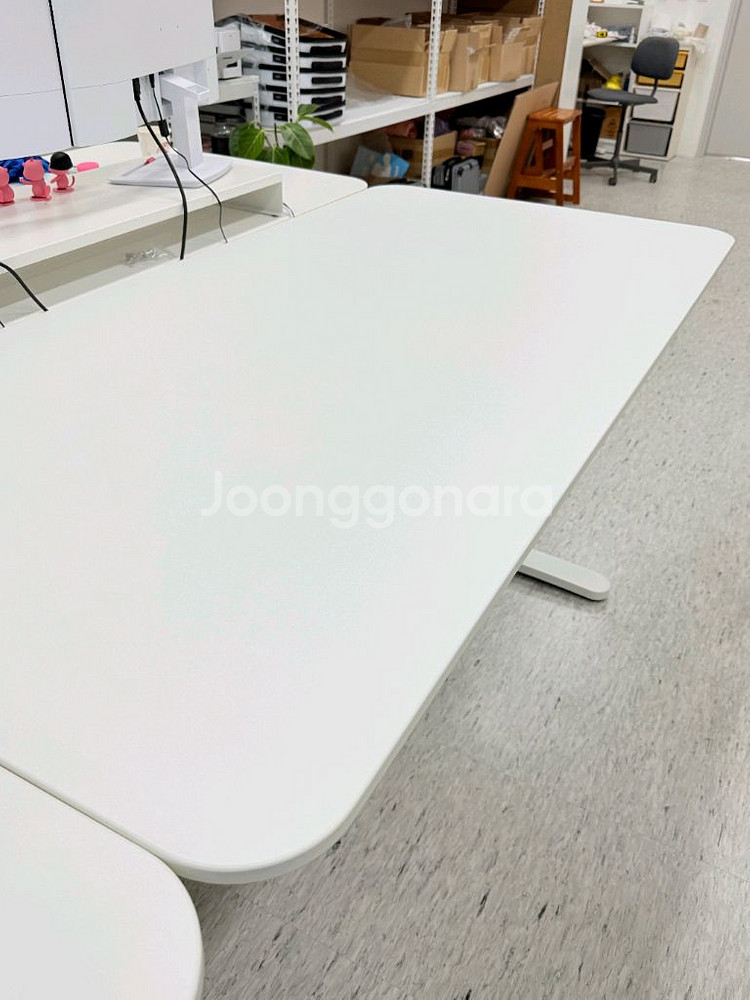 이케아 베칸트 책상 화이트 책상 사무용 넓은책상--3