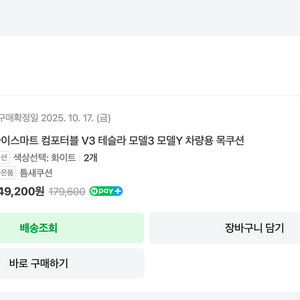 아이스마트 컴포터블 V3 테슬라 목쿠션 2개일괄 판매