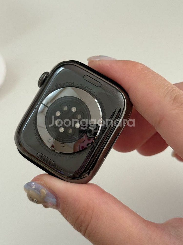애플워치7스테인리스 45mm 그래파이트 셀룰러 풀박--1