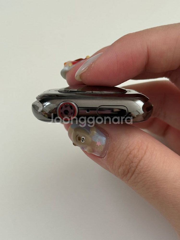 애플워치7스테인리스 45mm 그래파이트 셀룰러 풀박--5