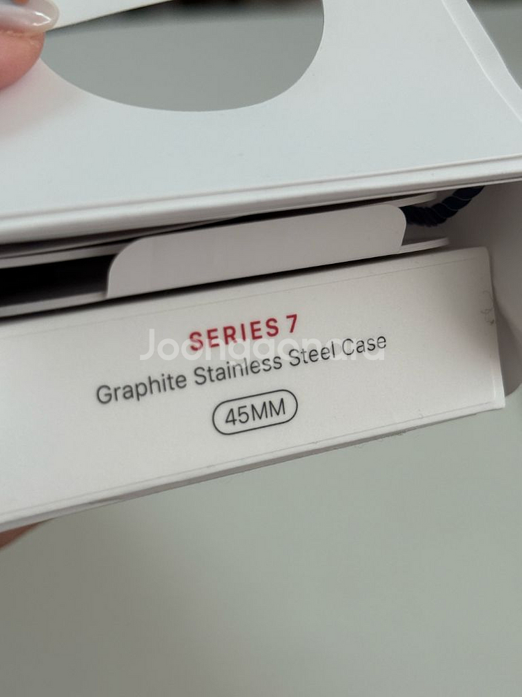 애플워치7스테인리스 45mm 그래파이트 셀룰러 풀박--9