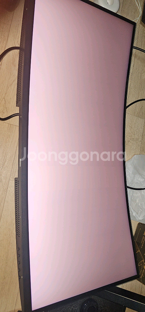 한성 34인치 커브드 게이밍모니터(부품용)--1