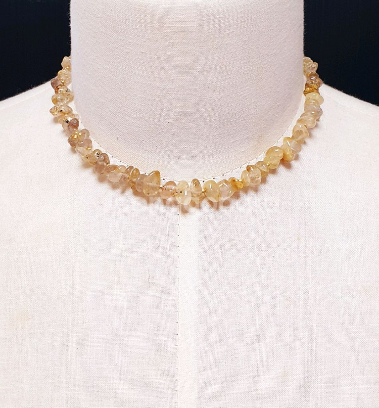 루틸쿼츠 초코 목걸이--0