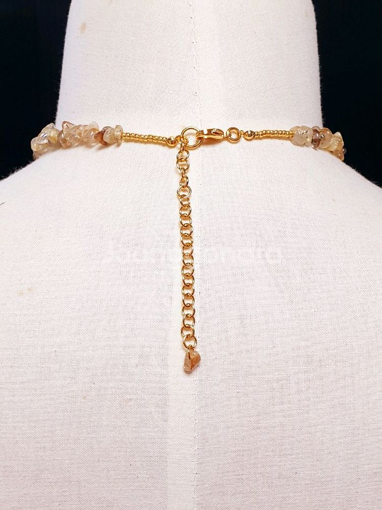 루틸쿼츠 초코 목걸이--1