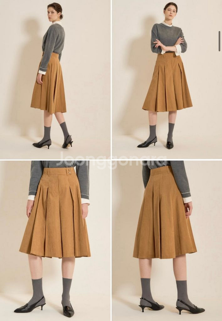 한섬 sjsj 플리츠 퀼토르 팬츠 61--1