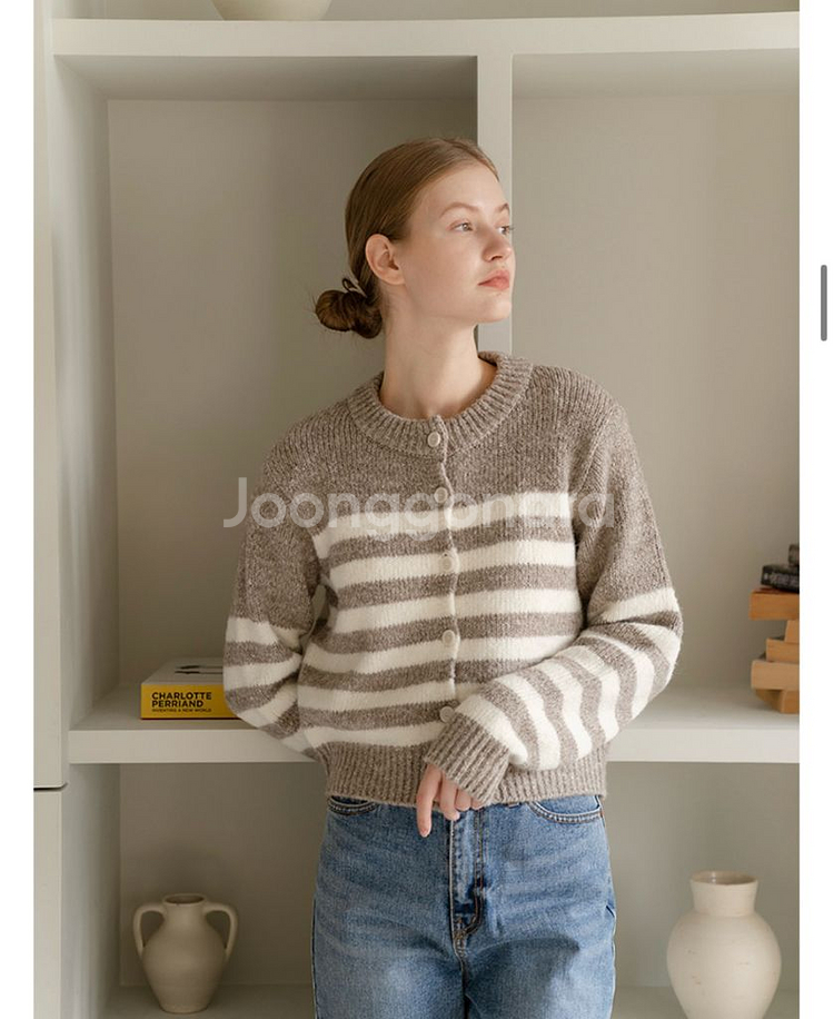 알파카 니트가디건--4