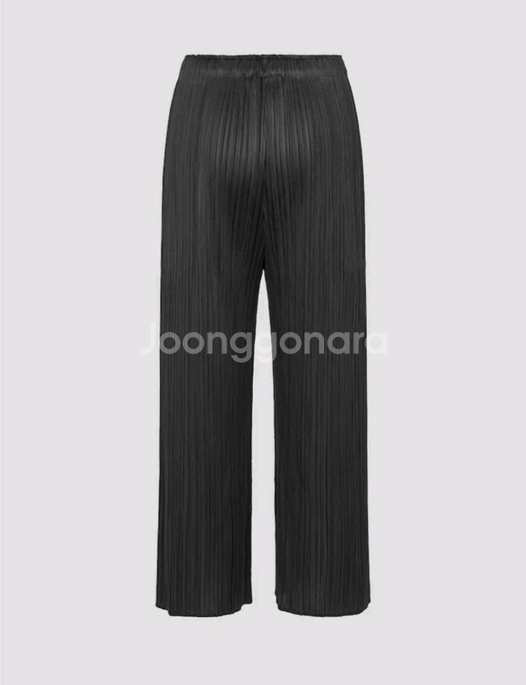 플리츠플리즈 바지 8월 먼슬리 팬츠 챠콜 5사이즈--1