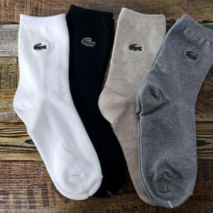 라코스테 무지중목 양말 (여성용)