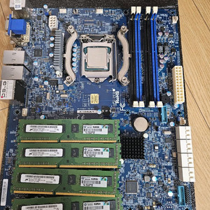 CPU + 슈퍼마이크로 x10sat 메인보드 일괄