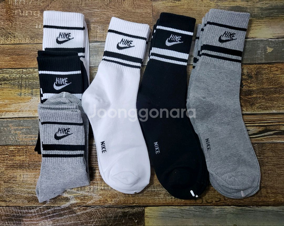 나이키 두줄 중목 양말 (남성용)--1