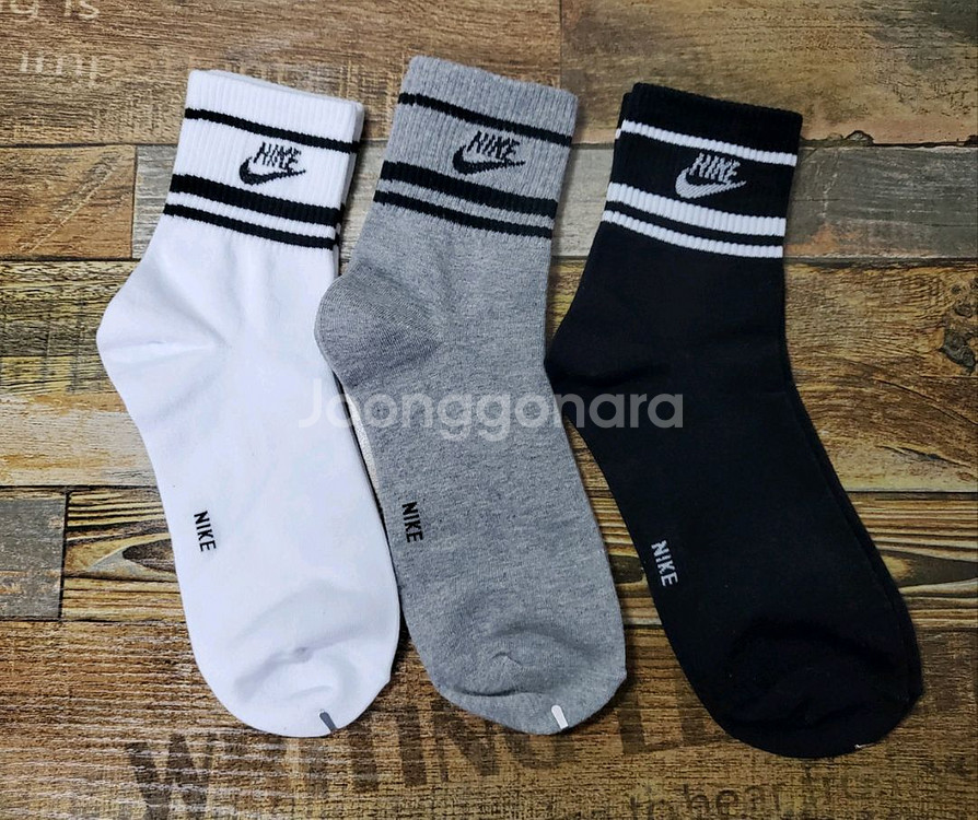 나이키 두줄 중목 양말 (남성용)--0