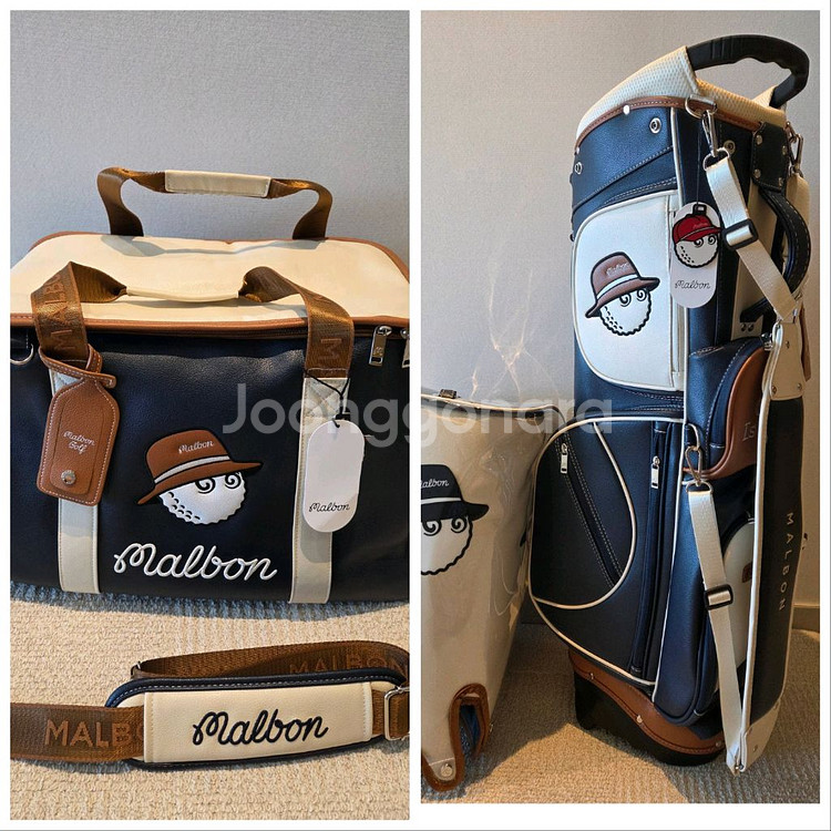 말본골프백 캐디백 보스턴백 세트 네이비--0