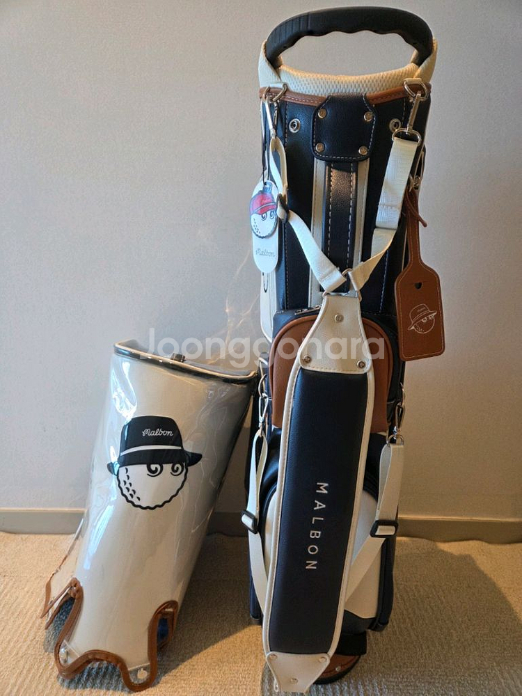 말본골프백 캐디백 보스턴백 세트 네이비--7