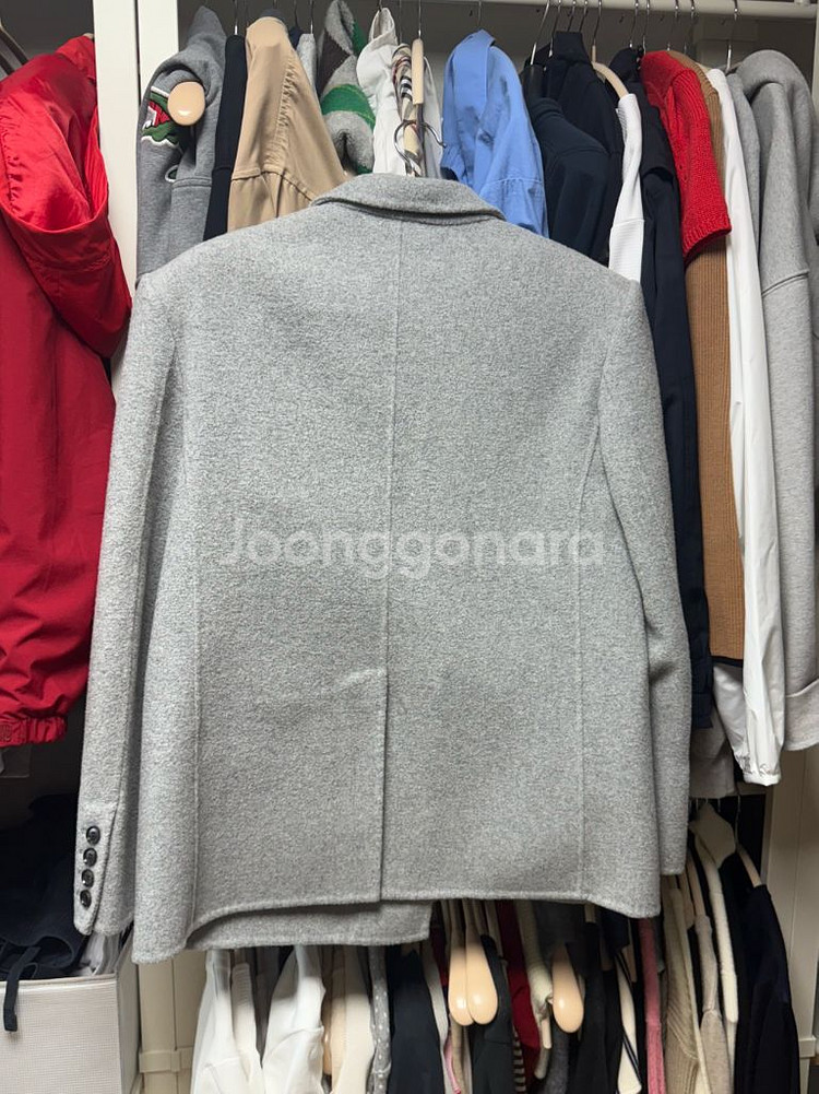 핸드메이드 숏 코트 자켓 그레이--1