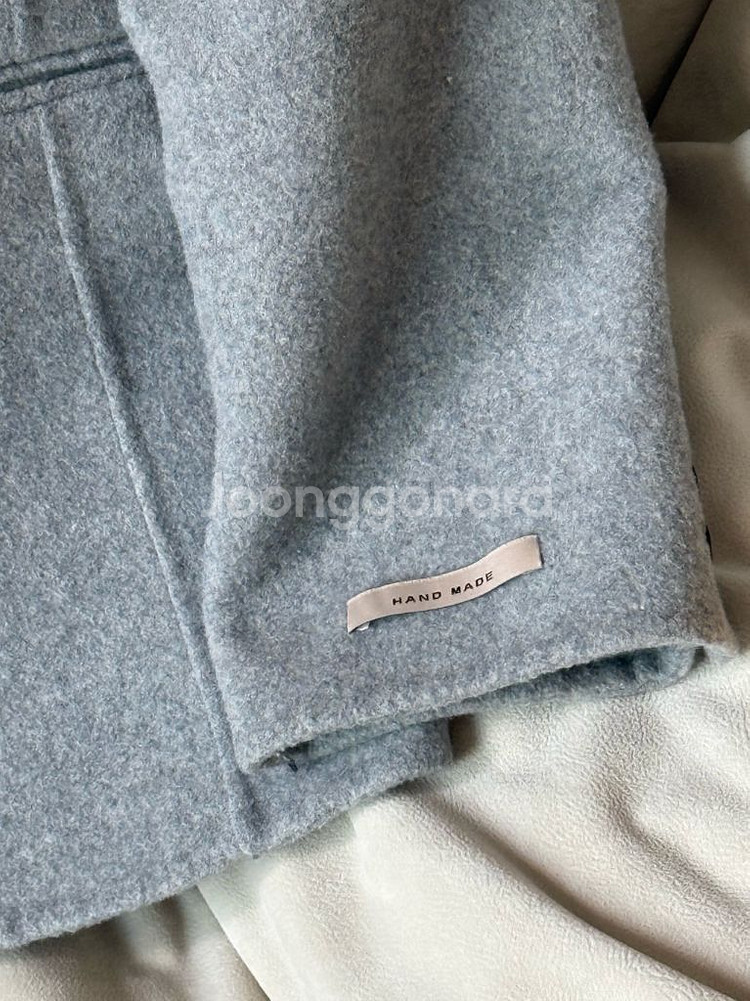 핸드메이드 숏 코트 자켓 그레이--3