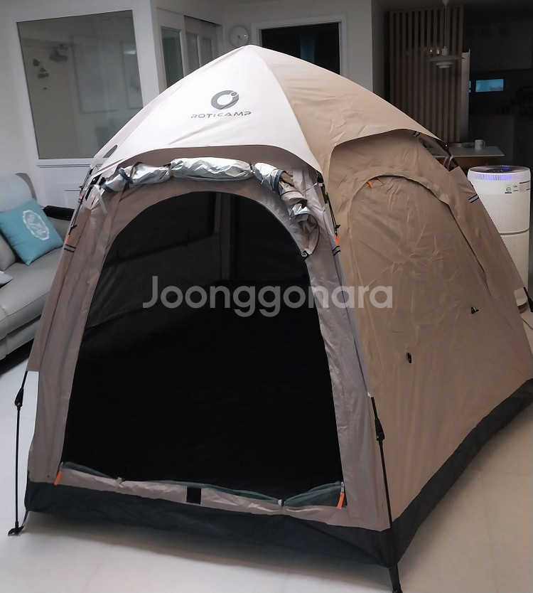 로티육각자동대형돔원터치텐트,전용방한커버--1