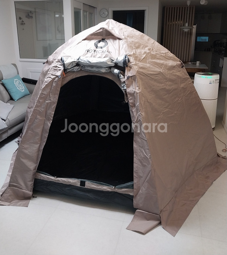 로티육각자동대형돔원터치텐트,전용방한커버--2