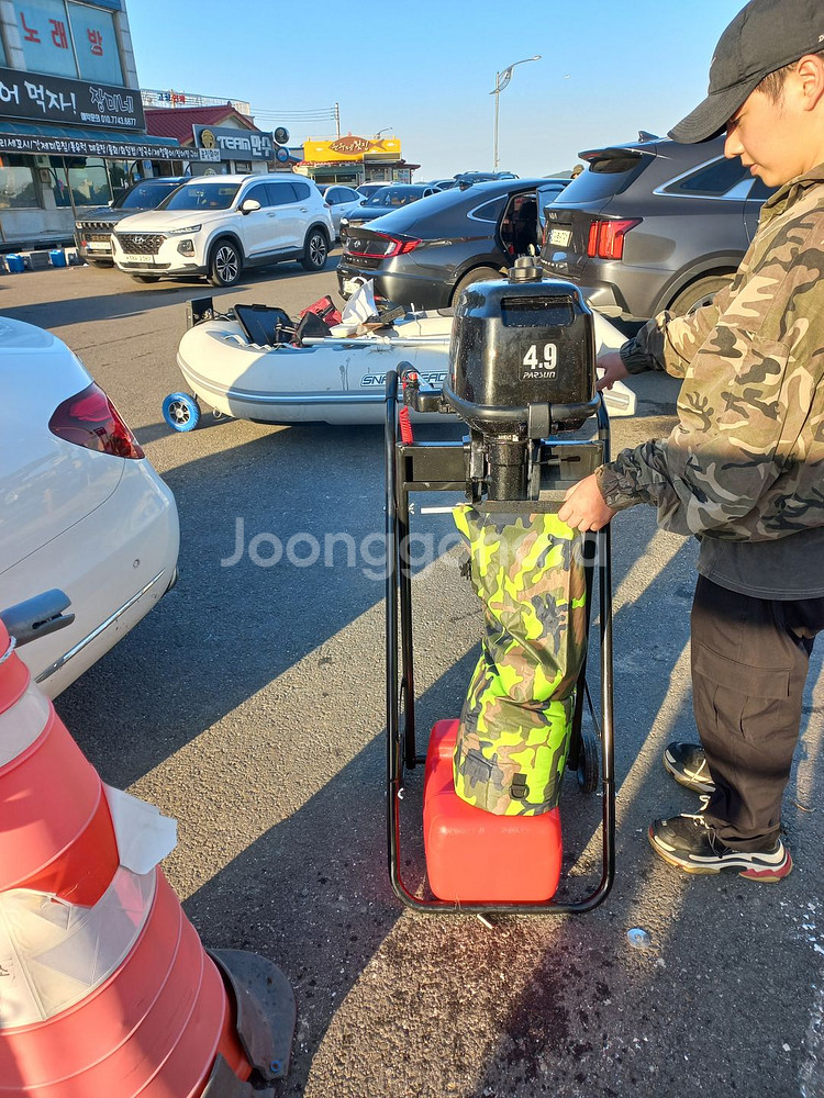 고무보트 + 선외기 + 어탐기 풀세트--0
